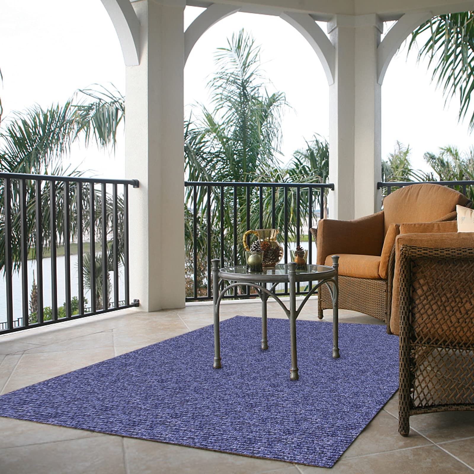 Happybuy Deep Blue Marine Carpet 6 ft x 18 ft Marine Carpeting Marine Grade Carpet for Boats with Waterproof Back Outdoor Rug for Patio Porch Deck Garage Outdoor Area Rug Runner Anti-Slide Porch Rug