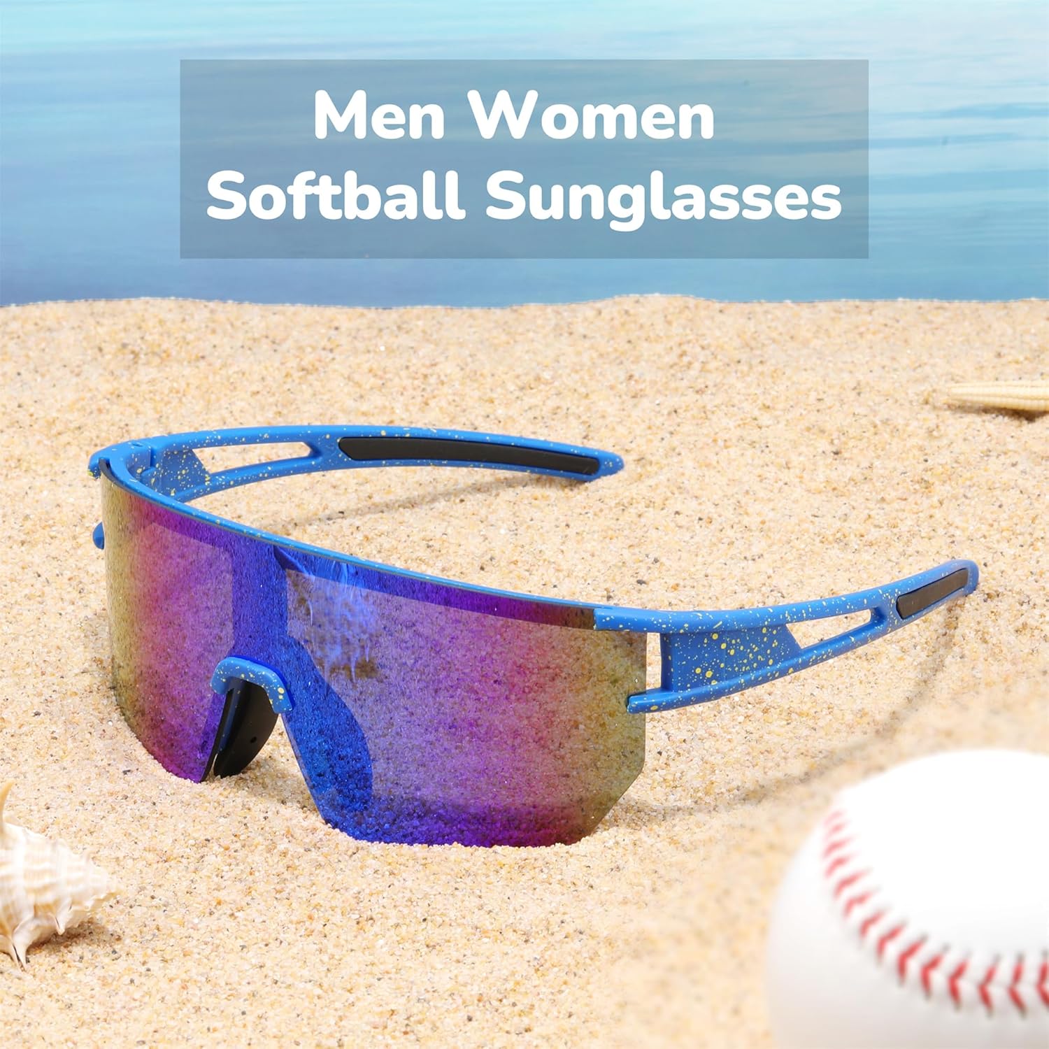 3PACK Sports Sunglasses for Men Women Youth Baseball Softball 80s Sunglasses for Kids Boys Girls 8-16 Cycling Glasses