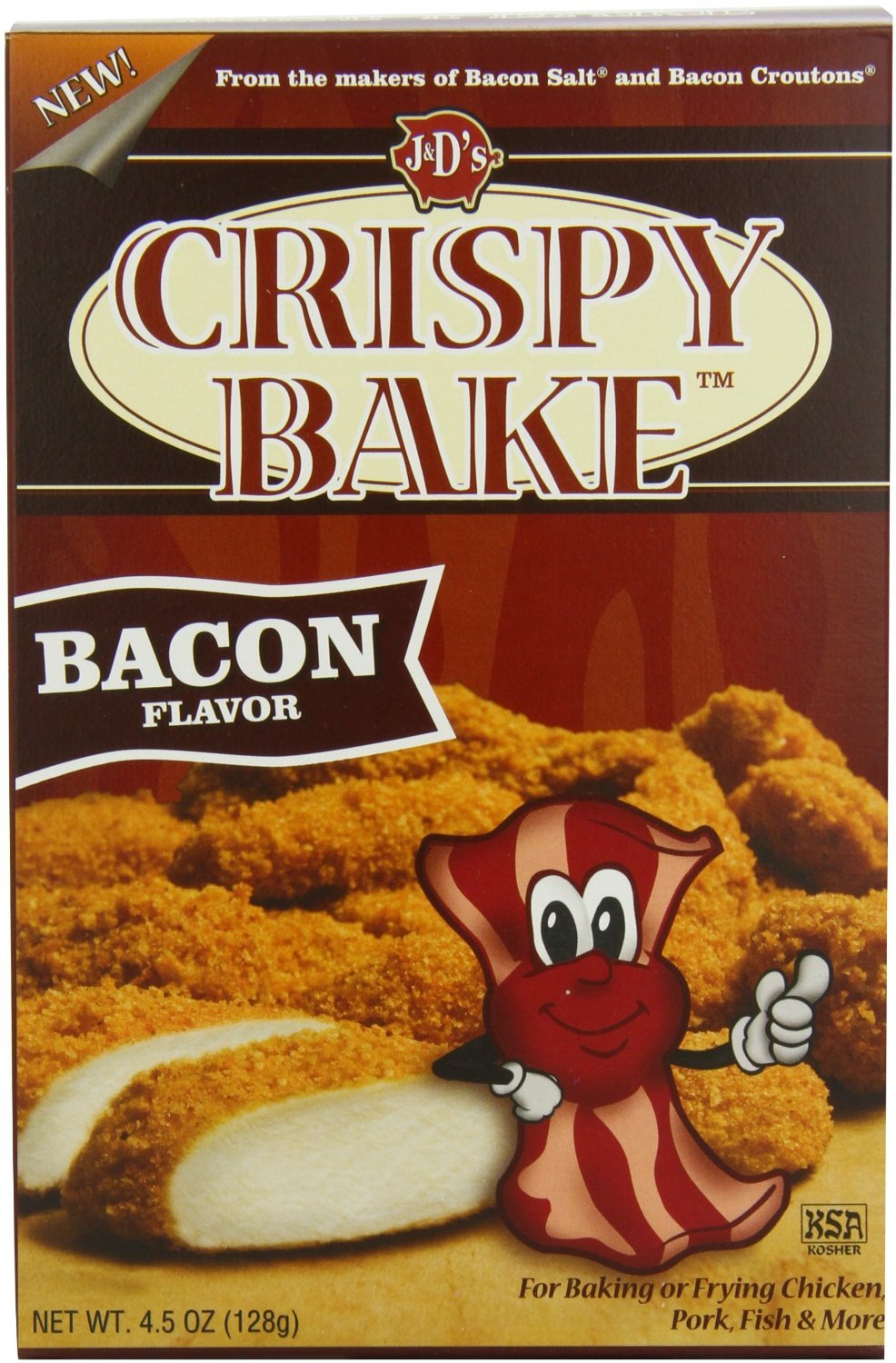 J&D's Crispy Bake Bacon Flavored Bread Crumb Coating, 4