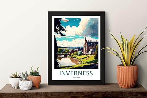 Miniatura 2 de Inverness Travel Print - Arte de pared para colgar en la pared de Inverness, decoración del hogar, amantes del arte de Escocia, amante del arte,