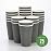 Restaurantware 16 Ounce Paper Coffee Cups, Pack of 25 Ripple Disposable Cups Leakproof, Recyclable, Gray Insulated Hot Beverage Holders, with Matching Lids Available for Purchase Separately
