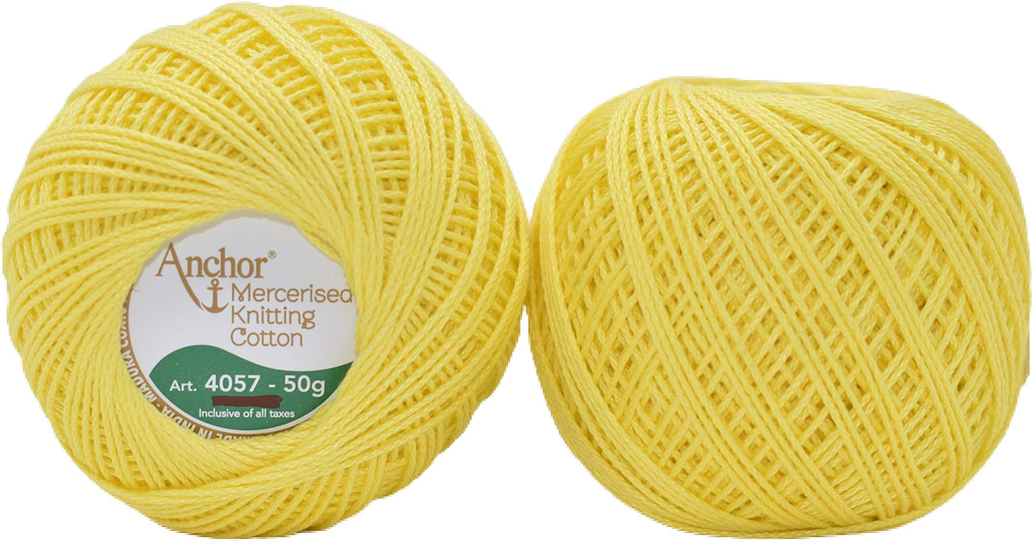 HUNNY- BUNCH® Premium Anchor Mercerised Knitting Crochet Cotton Thread Yarn Balls for Knitting, Weaving, Embroidery, DIY and Craft Making (Art. 4057) 50G - Pack of 1 (289)