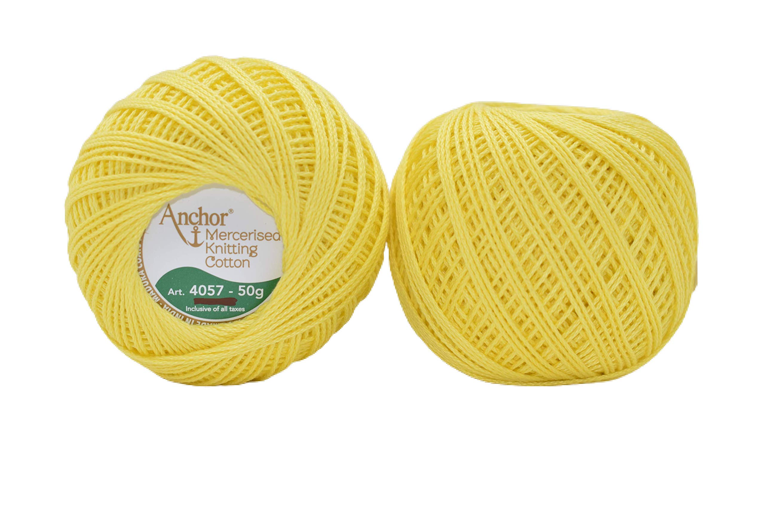 HUNNY- BUNCH® Premium Anchor Mercerised Knitting Crochet Cotton Thread Yarn Balls for Knitting, Weaving, Embroidery, DIY and Craft Making (Art. 4057) 50G - Pack of 1 (289)