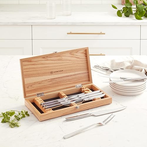 Miniatura 4 de Wüsthof Juego de cuchillos para carne y trinchar de acero inoxidable de 10 piezas, Olivewood