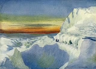 MVOVZQCV Vintage Oil Painting Canvas Prints the Returning Sun by George Marston canvas Murals for Office Decor 60x90cm