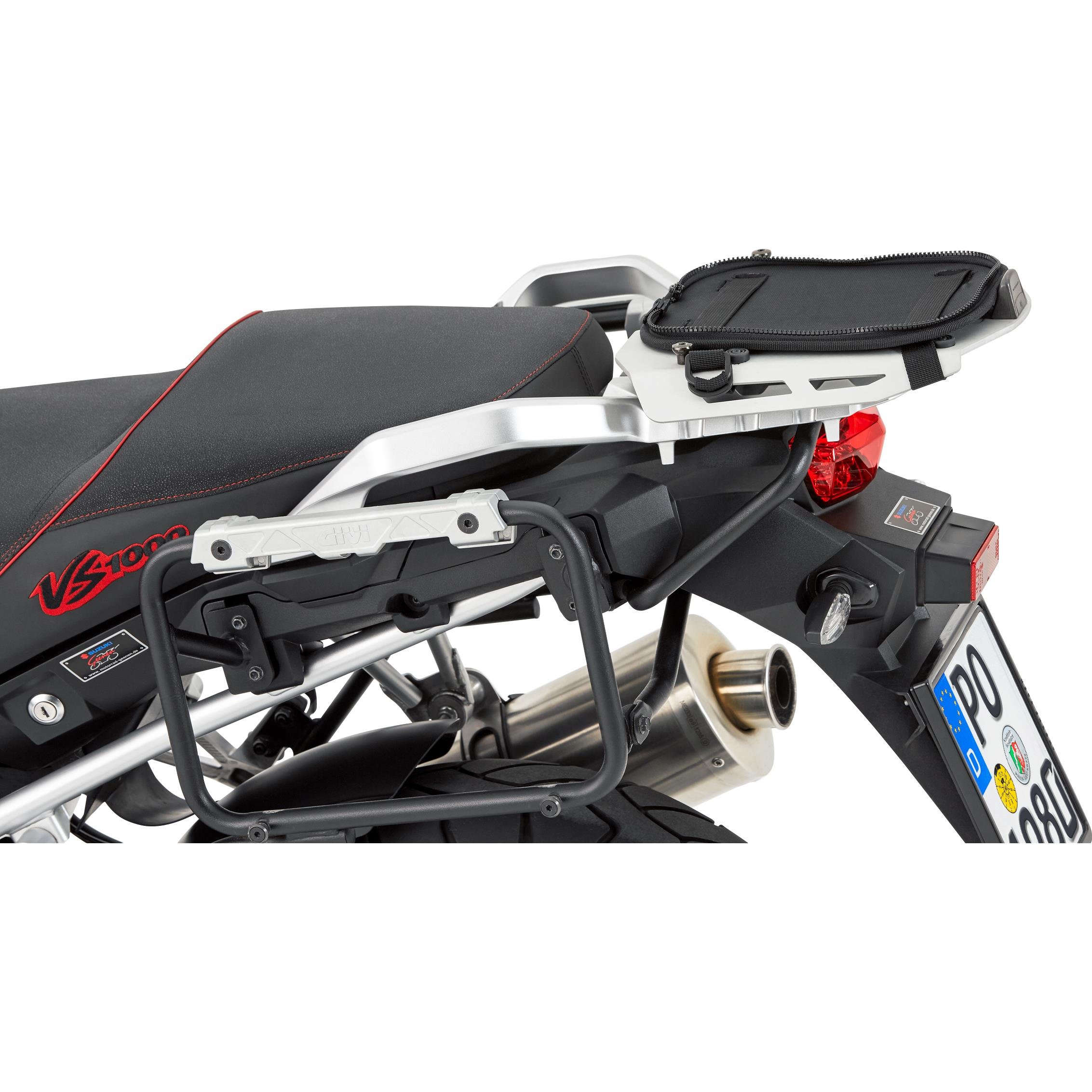 QBag Borsa Posteriore Moto Portaruota 3,5 a 5 Litri, Nero