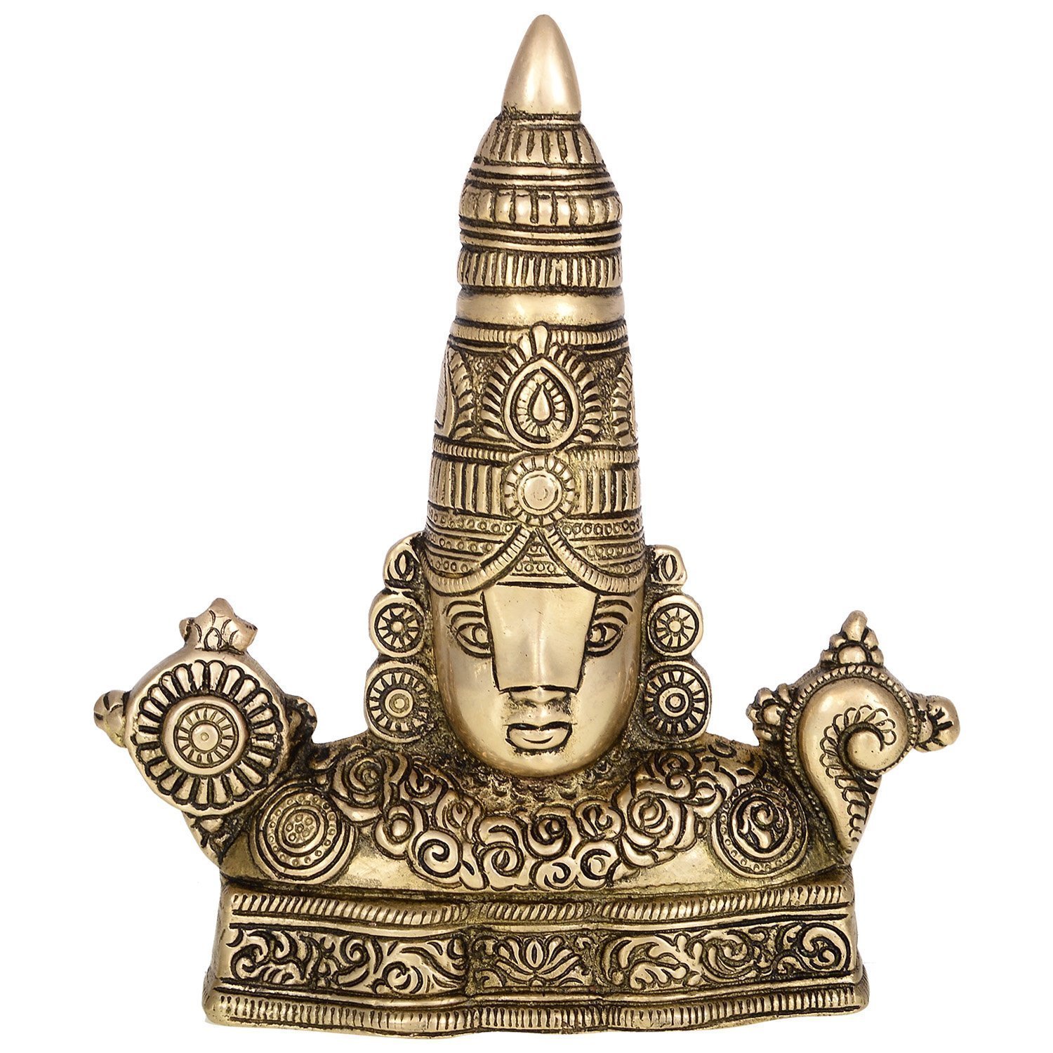 KAPASI HANDICRAFTS EMPORIUMSince 1973 Kapasi Handicrafts Tirupati Balaji/Venkateswara Swamy Brass Idol Statues Gold