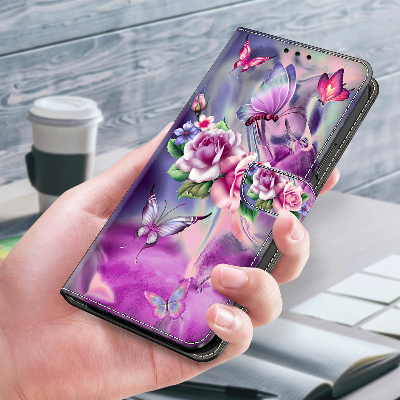 Per Nokia 5.4 Custodia Wallet In Vera Pelle Con Flip E Supporto