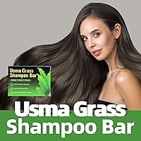Vista 2 de Usma Grass - Barra de champú para adelgazar el cabello, champú sólido de rutina de jugo Usman para engrosar y oscurecer, pérdida de cabello