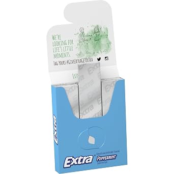 EXTRA Peppermint Sugar Free Gum Back To School Chewing Gum, 6 Pack Bulk Gum (45 Sticks Total)