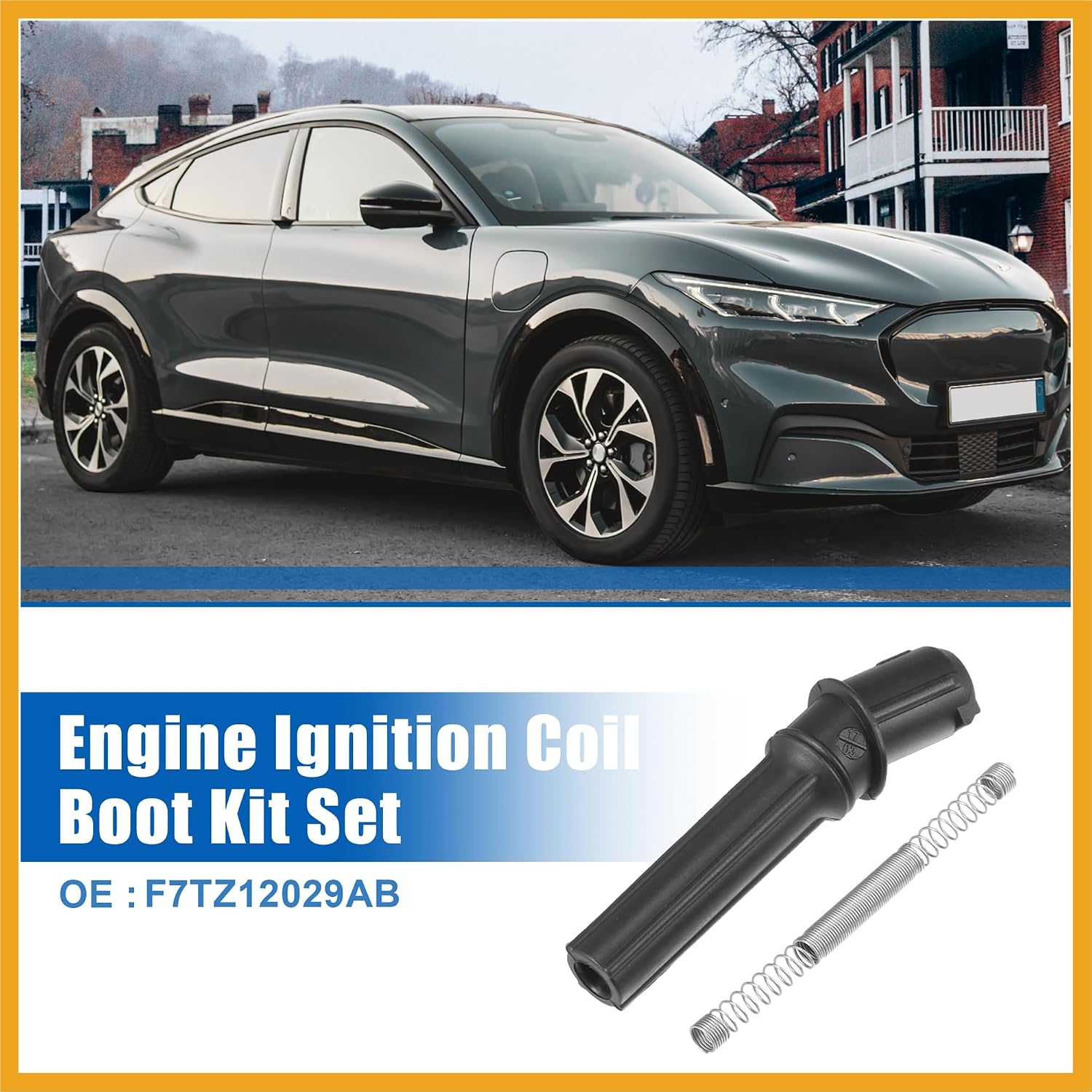 8 Set Engine Ignition Coil Boot Kit No.F7TZ12029BA Fit for Ford F-450 Super Duty 1999-2005 for Ford F-350 Super Duty 1999-2004 Replacement