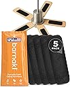 Barnakl Ceiling Fan Air Purifier Pads, Activated Coconut Shell Carbon Fan Filters Trap Dust, Odors & Allergens, Easy-Stick Universal Fit for Ceiling Fan Blades, Odorless & Unscented - (5 Count)