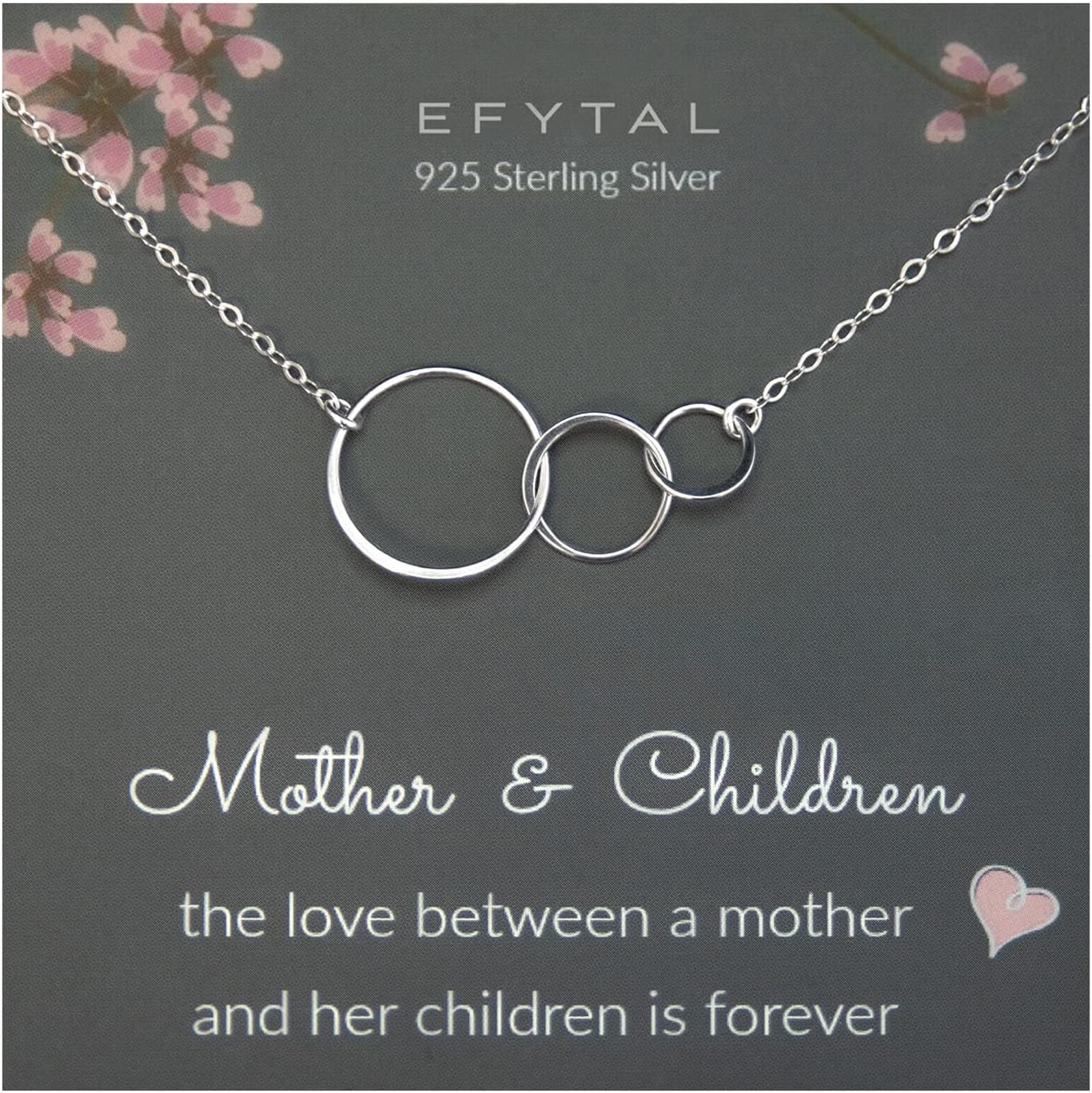 EFYTAL Mom Necklace for Women, Sterling Silver or 14K Gold Mothers Necklace, Mothers Day Gifts for Mom, Mama Necklaces