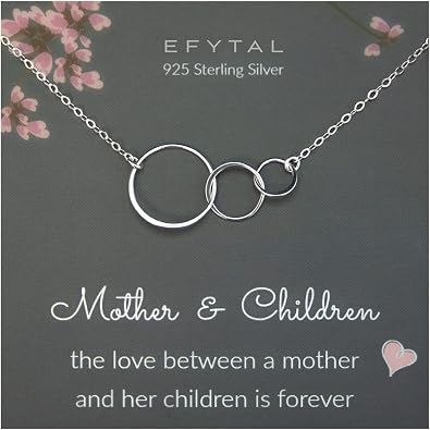 EFYTAL Mom Necklace for Women, Sterling Silver or 14K Gold Mothers Necklace, Mothers Day Gifts for Mom, Mama Necklaces