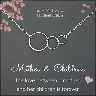 Mothers Day Gifts from Daughter, Sterling Silver or Gold Plated 3 Circle Necklace, Mothers Day Necklace, Mothers Day Jewelry, Mama Necklace, Mom Necklace for Women, Mothers Necklace from Kids