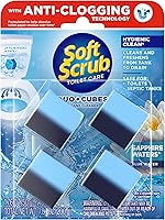 Soft Scrub Duo-Cubes In-Tank Toilet Cleaner, Sapphire Waters Scent, 4 Count - Fights Stains & Freshens 4 Weeks