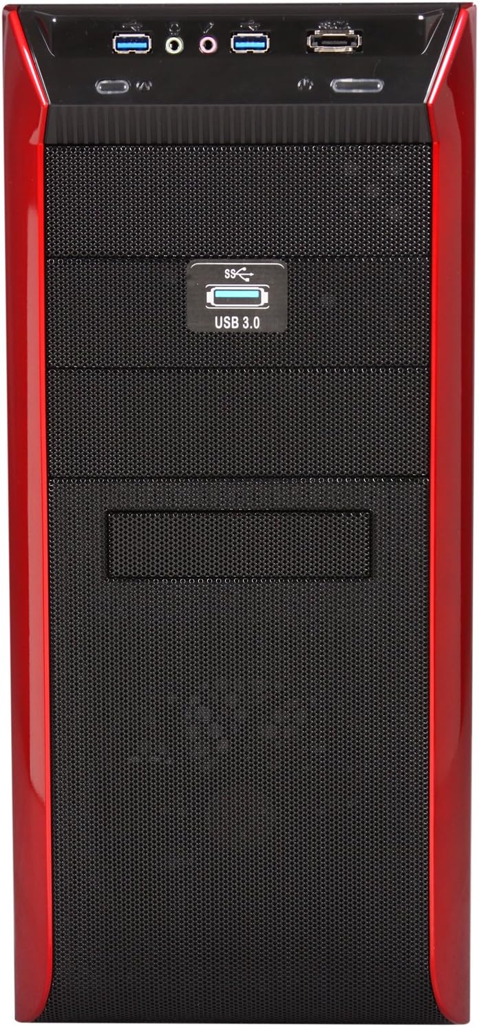 Rosewill Black SECC Steel USB 3.0 Mid Tower Computer Case Cases Redbone U3