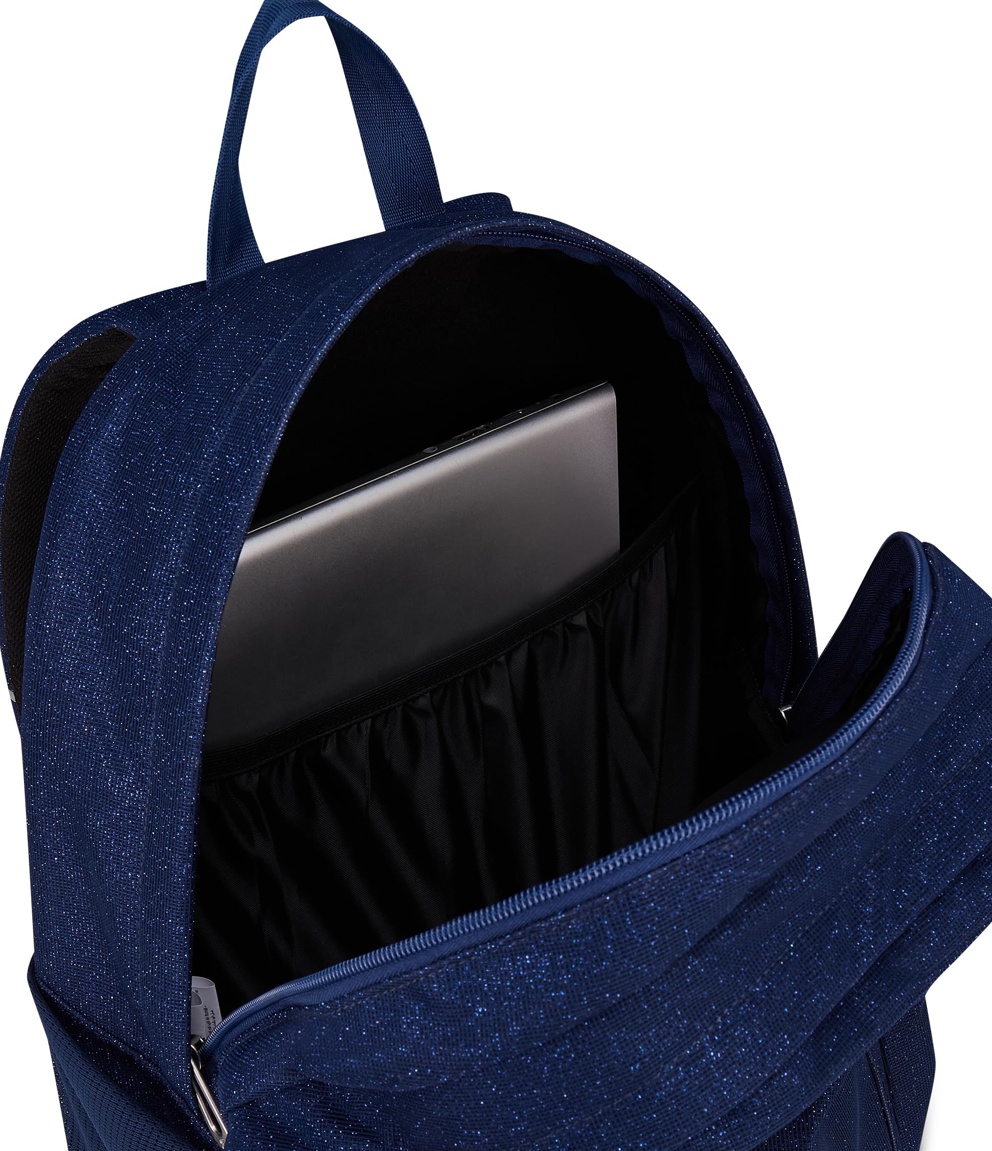 Seven Zaino Scuola SHINY TECH, Doppio Scomparto, Blu, Glitter, 30 L, Tasca frontale, Tasca portaborraccia, Scomparto porta pc, Scuola elementare, media e superiore, Bambina, Ragazza