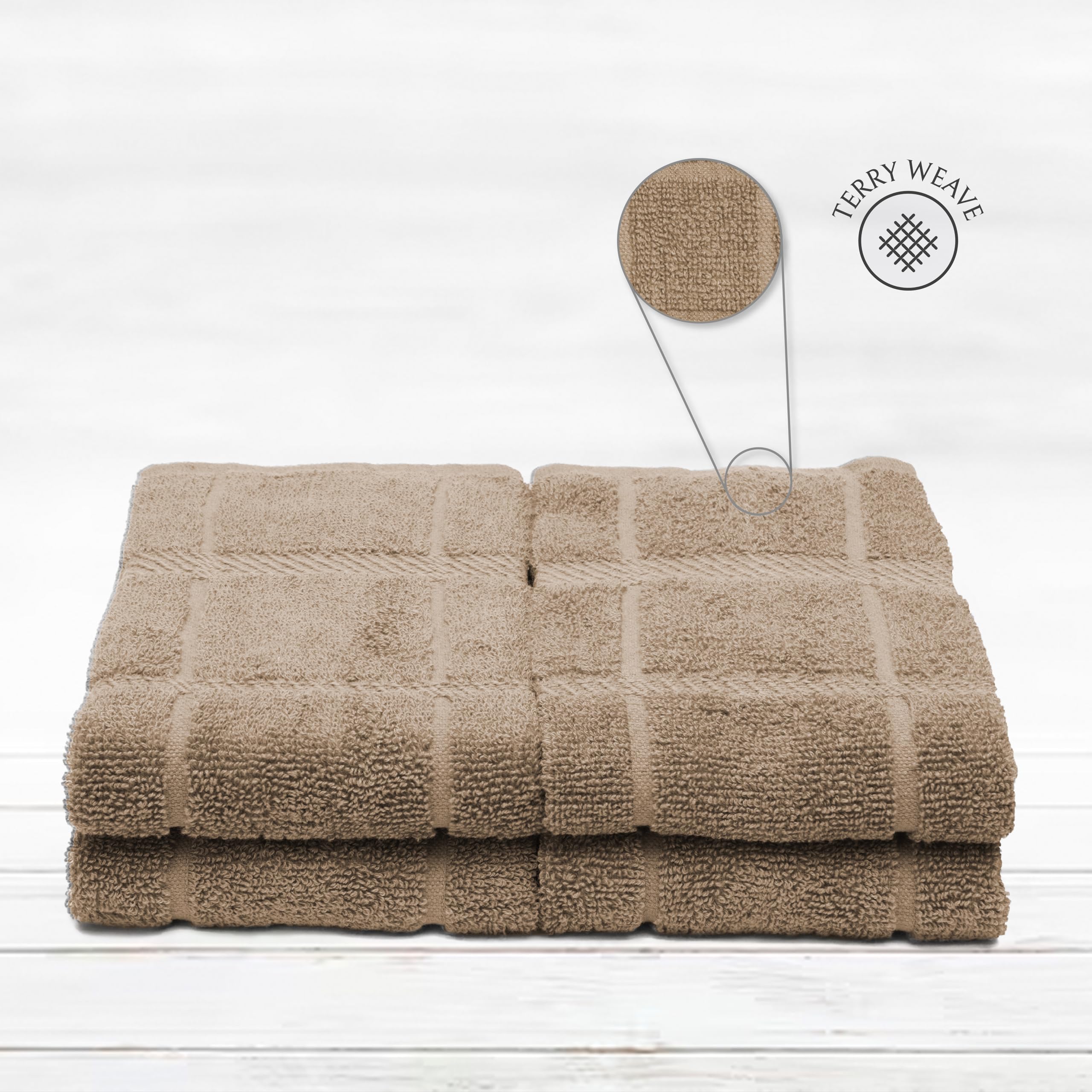 Toallas de Cocina de Rizo 100% algodón, Paquete de 4 Unidades, Lisas, 16 x 26 Pulgadas, Toallas de Cocina súper Suaves y absorbentes, Limpieza de Cocina y Lavado de Platos