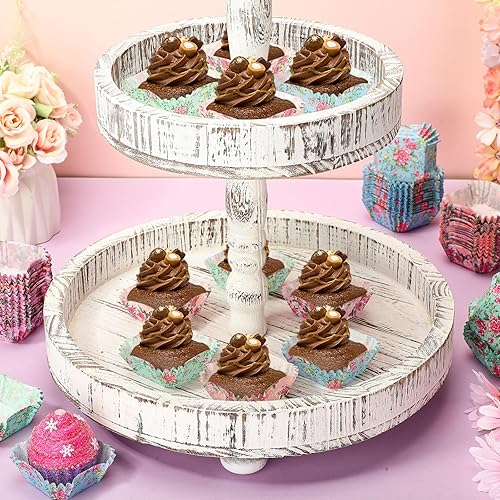 Miniatura 4 de Mifoci 400 forros cuadrados florales para cupcakes, para acuarela, para tazas y cupcakes, suministros de fiesta para bodas, cumpleaños, baby