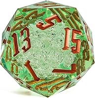 Vista 19 de 55mm dados de 20 lados DND, dados gigantes D20 D&D poliédricos grandes D20 con caja de regalo de dados para Dungeons and Dragons, juegos de mesa RPG