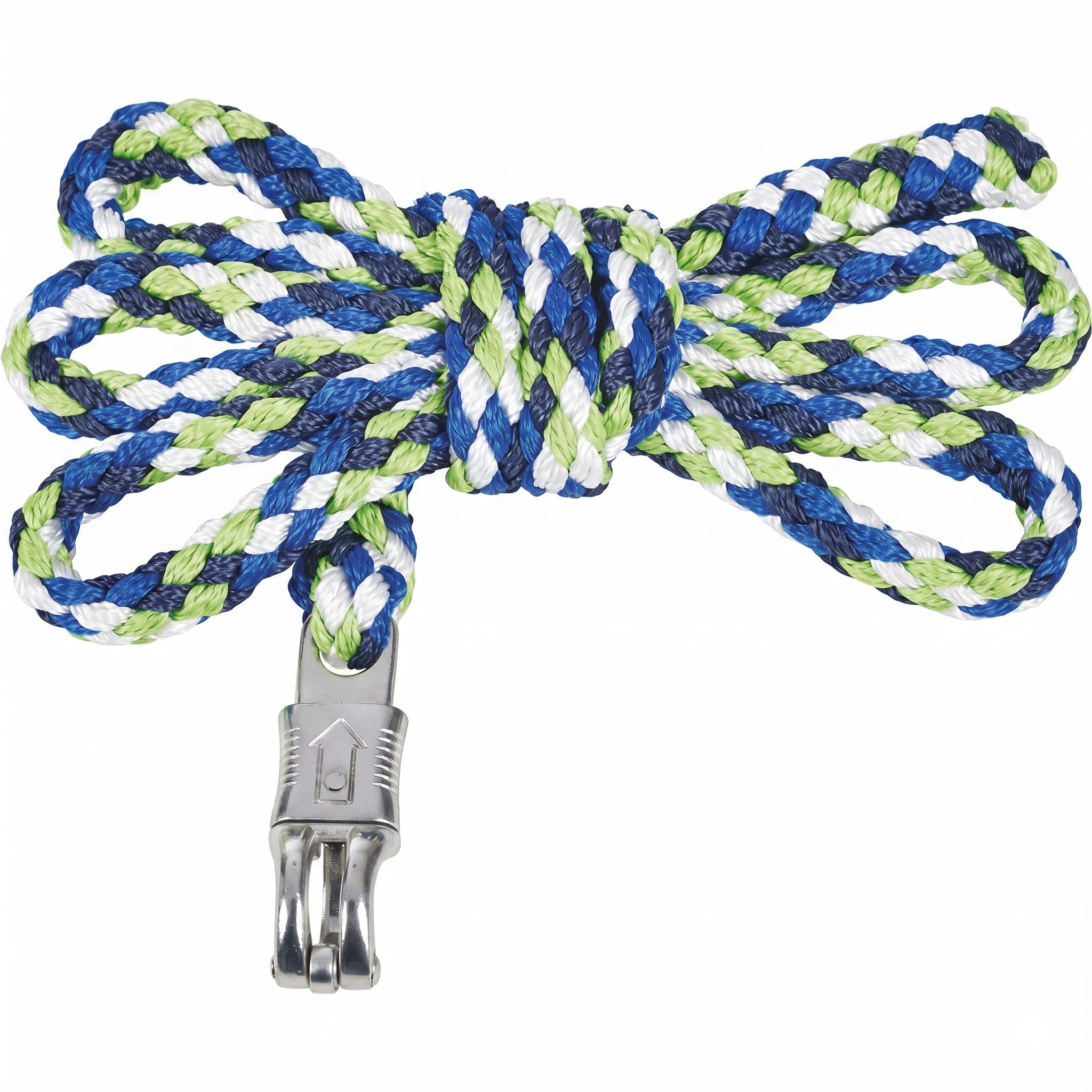 JA4009 Lead Rope Horse Tie Rope with Carabiner Hook or Panic Hook 2 m in Many Colours (Happy - River, Panic Hook)