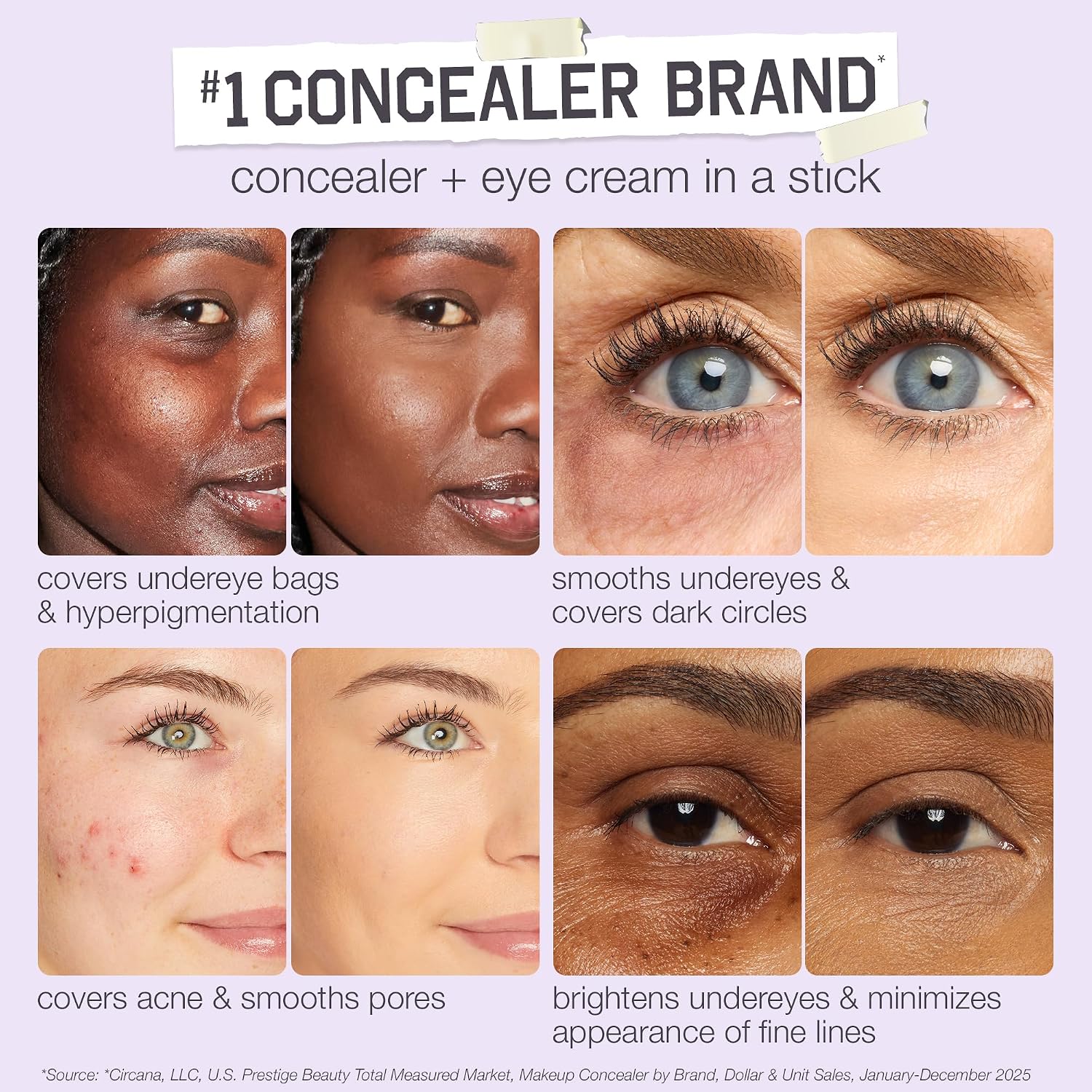 tarte shape tape blur concealer stick - Full Coverage Crease-Proof Makeup, Diamond-Shaped Precision Tip for Instant Eye Lift Effect thumbnail