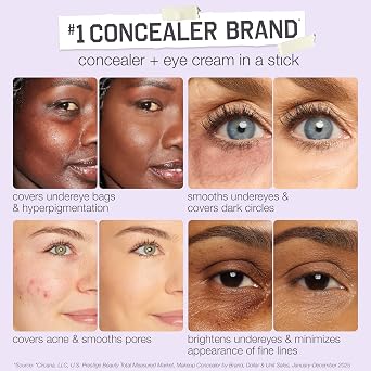tarte shape tape blur concealer stick - Full Coverage Crease-Proof Makeup, Diamond-Shaped Precision Tip for Instant Eye Lift Effect