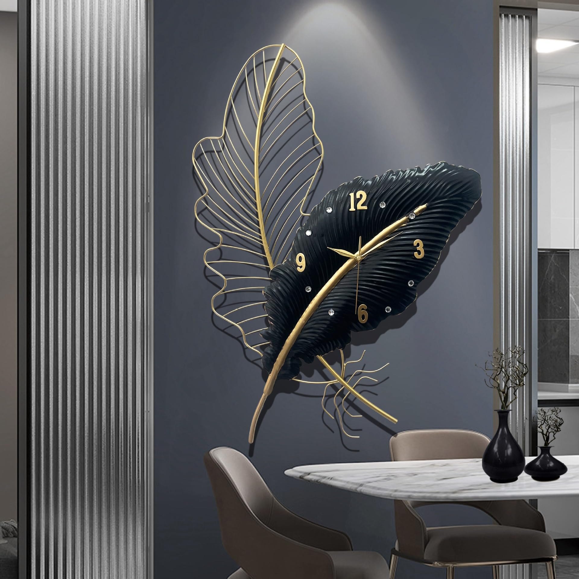 BNKJdtuW modern wall clock, Large Decorative Wall Clock for Home Décor,Modern for Living Room