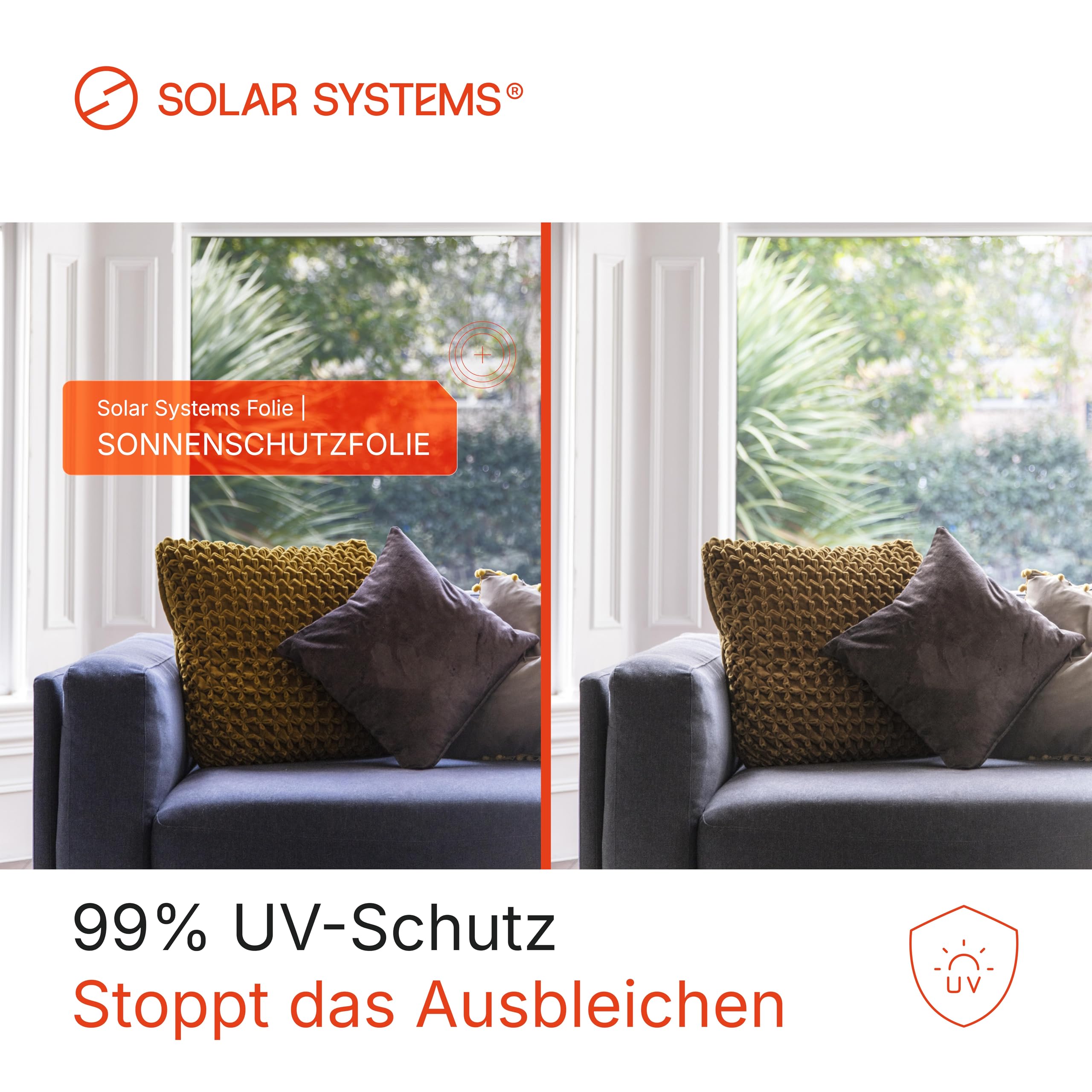 SOLAR SYSTEMS - Fensterfolie Sonnenschutz - Sonnenschutzfolie Fenster Außen - mit Sichtschutz, Selbstklebend - Hitzeschutz, Sonnenschutz, UV Schutzfolie, Isolierfolie - 50x100cm