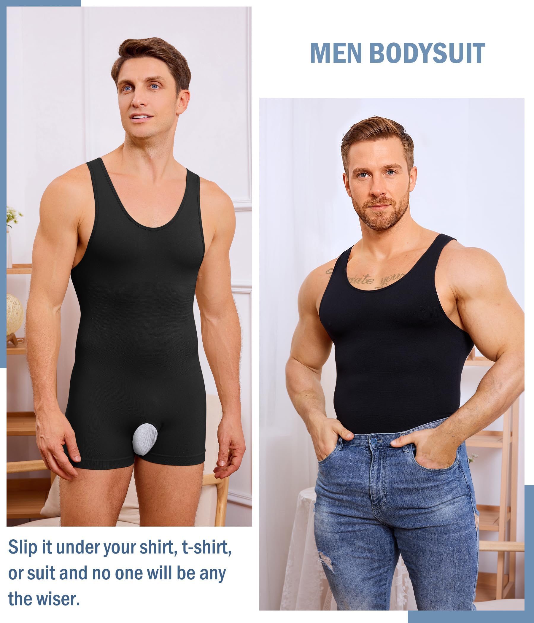 KUMAYES Débardeur Compression Homme Gaine Ventre Plat Homme Maillots de Corps Debardeur Gainant Minceur sous-vêtements sans Couture Body Shaper