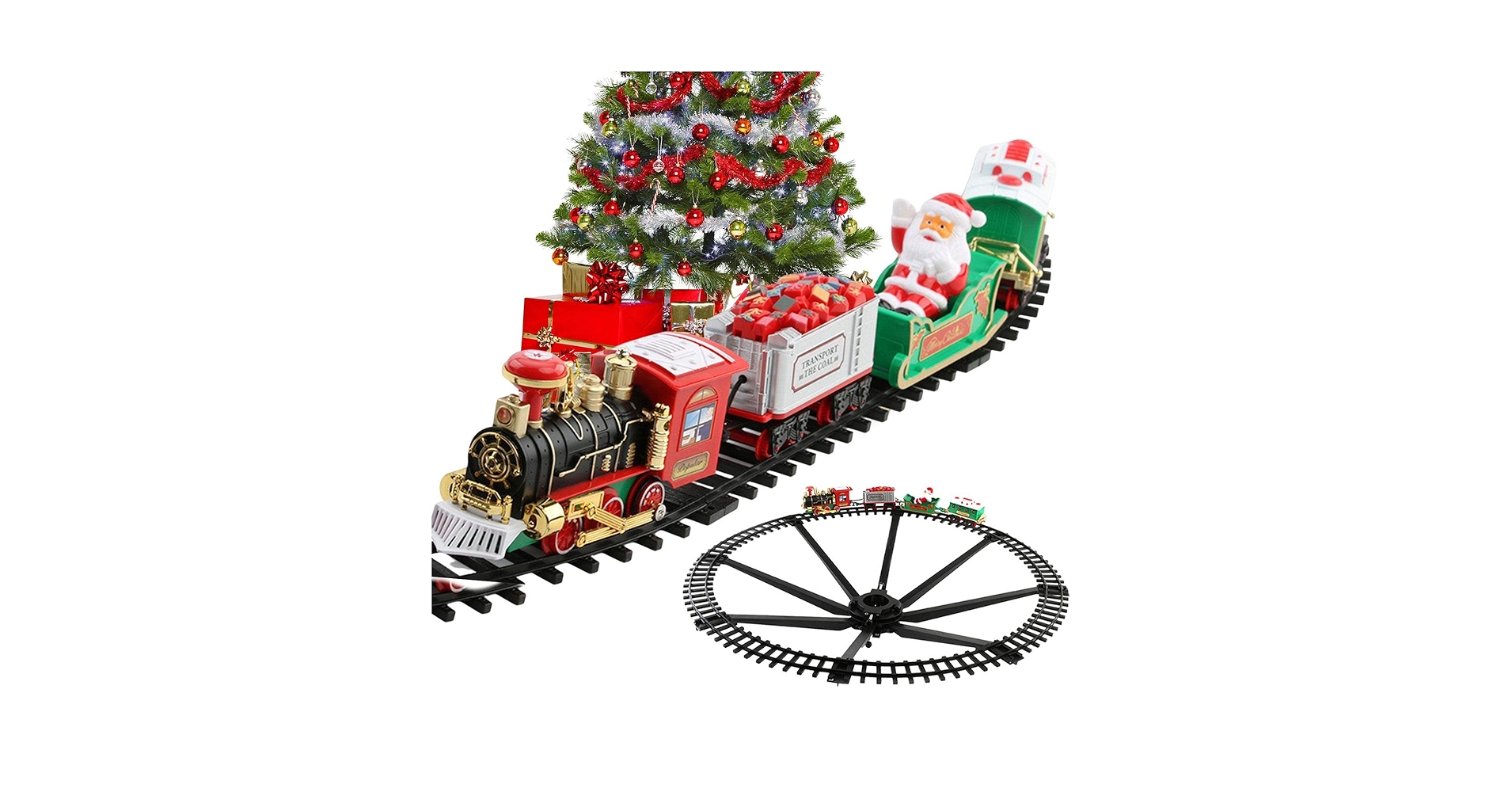 Amazon | クリスマストレインセット 電気列車 ライトと音楽付き