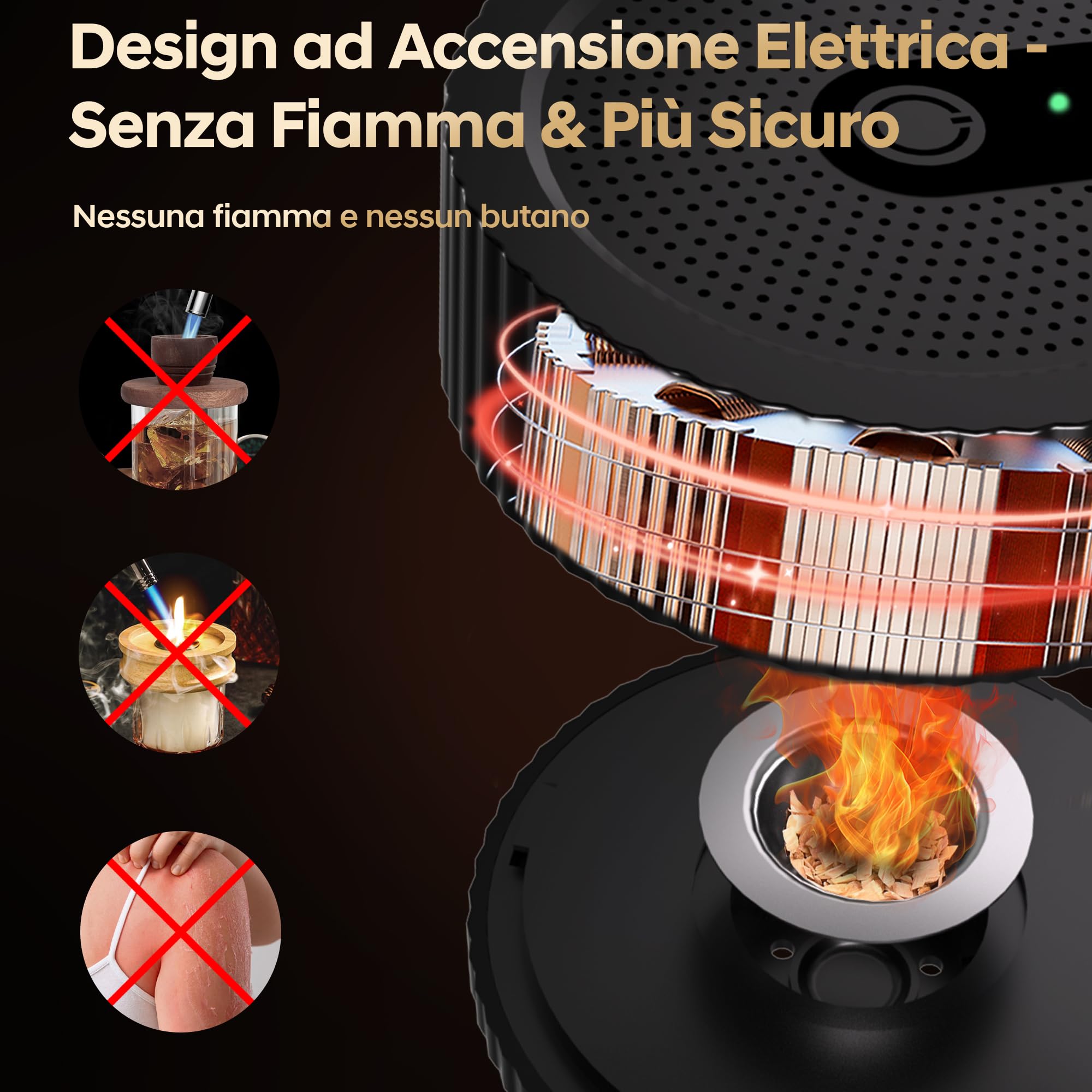 Kit Affumicatore Elettrico Per Cocktail E Whisky, Ricaricabile USB-C, Con 8 Legni Aromatici Naturali, Perfetto Per Bevande E Cibo – Regalo Originale Per Uomo