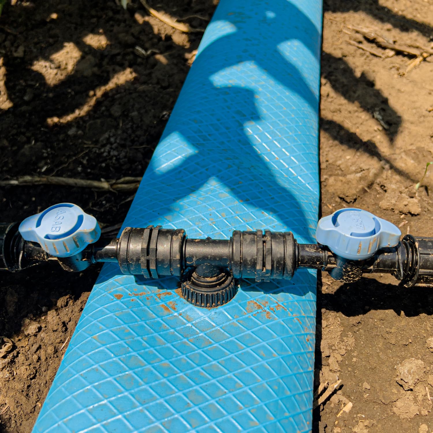SAB Valvola a Compressione 25X25 per Tubo Portagomma, 10 Pezzi, Ideale per impianti di irrigazione a goccia in giardino, balcone e orto