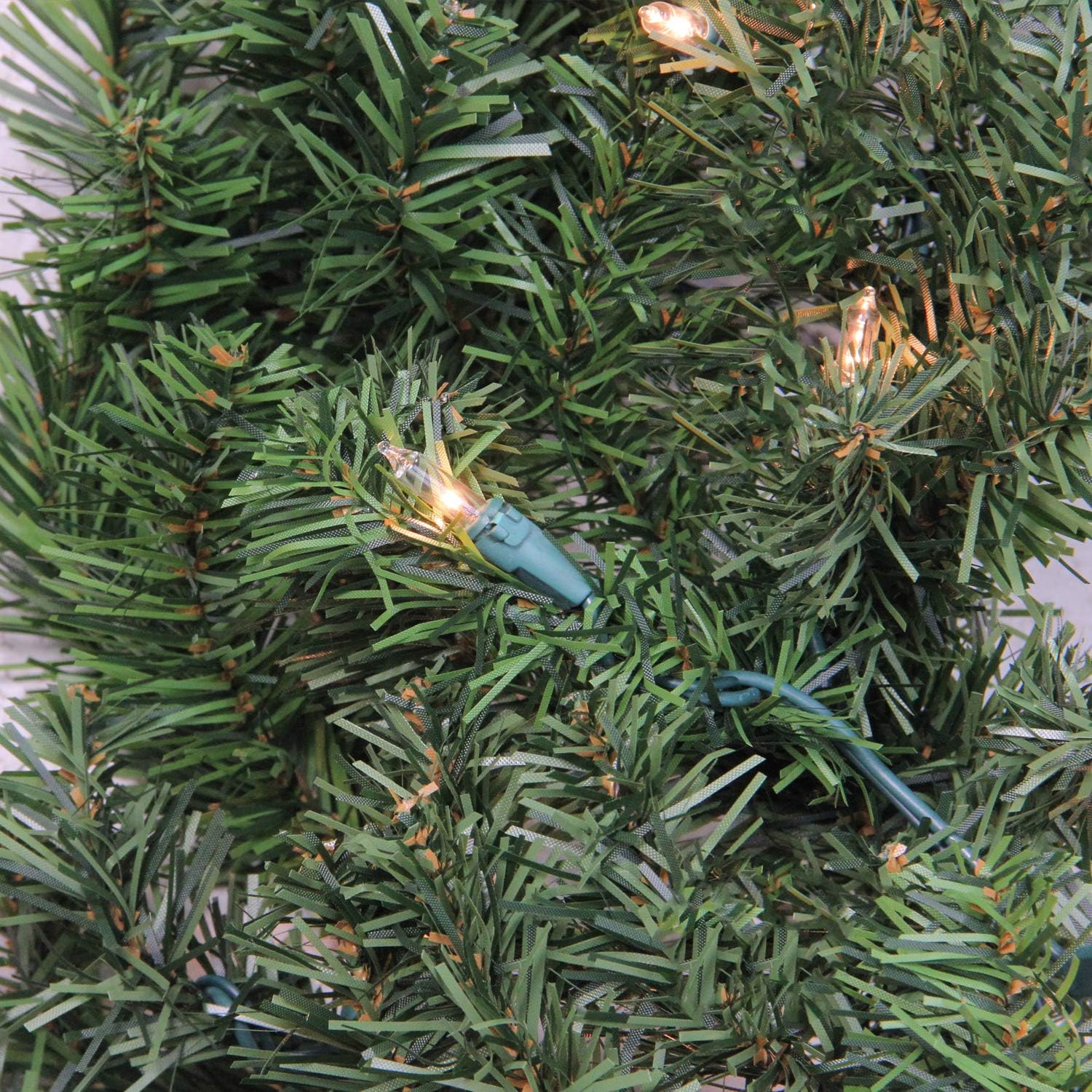 Pre-Lit Canadian Pine Artificial Christmas Garland - 9' x 14" - Clear Lights