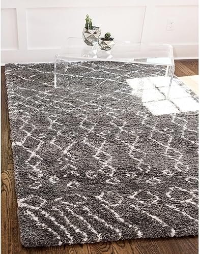 Miniatura 7 de RugPal Shag Shoploni Collection - Alfombra redonda de 5 pies, color azul marino