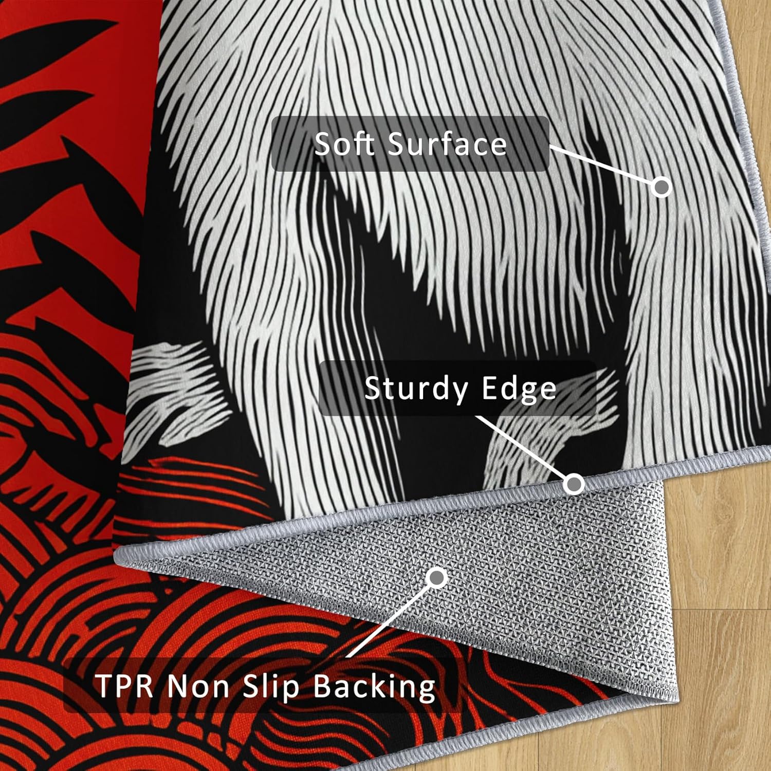 Monkey Small Rug 2x3 Pop Art Animal Pattern, Washable Entryway Bedroom Kitchen Doormat, Monkey Decor for Home, Soft Non Slip Indoor Door Mat, Low Pile Design & Q261