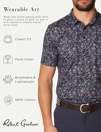 Robert Graham Men's Oakes S/S Knit Polo
