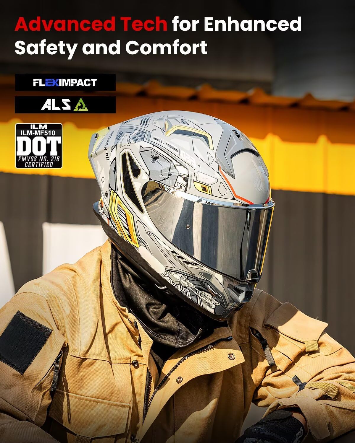 ILM Motorcycle Helmets Full Face for Men Women with Pinlock Powersports Street Racing Cascos para Motos DOT Model MF510