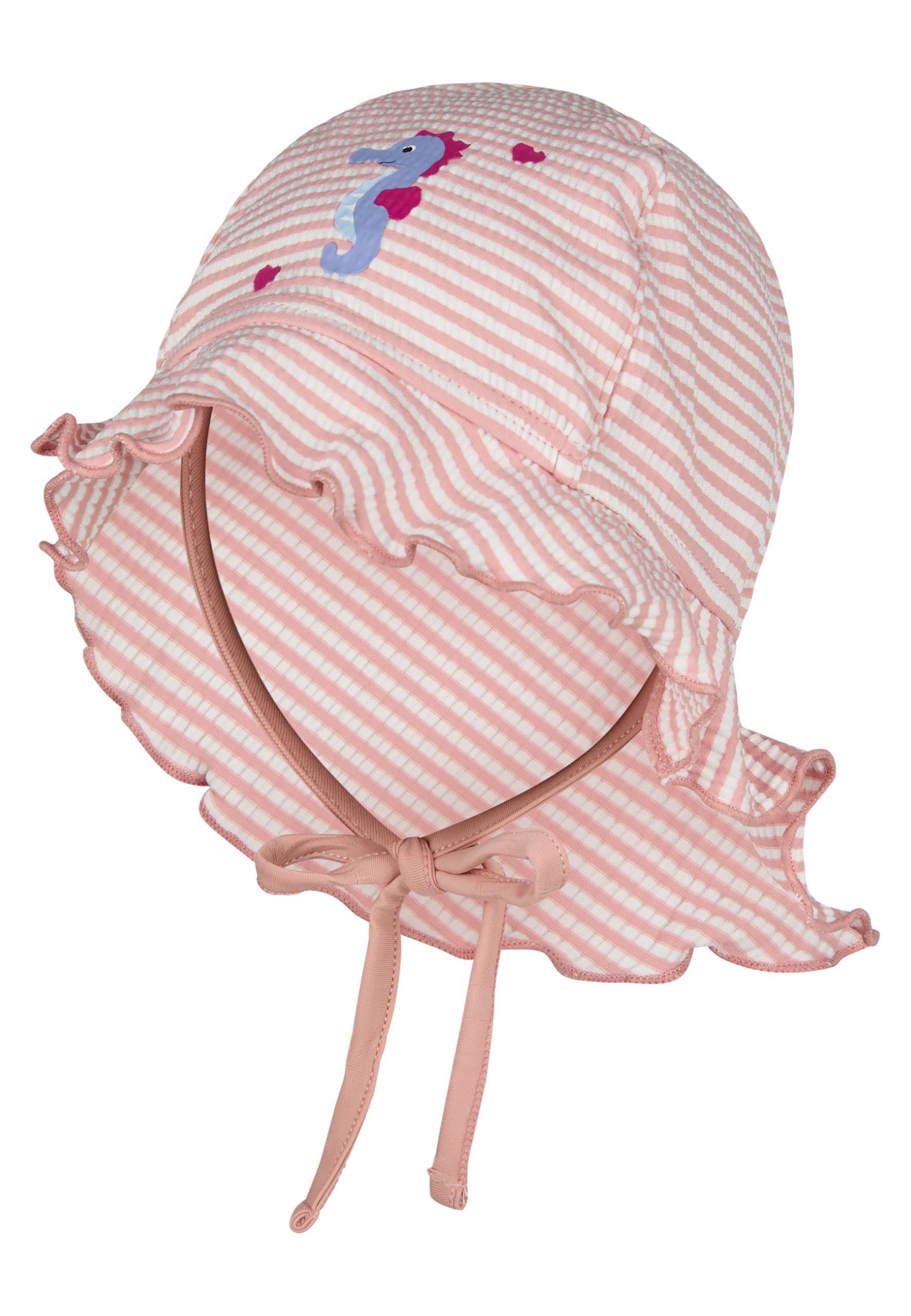 Sterntaler Mädchen Sonnenhut Schirmmütze Nackens. Seepferd