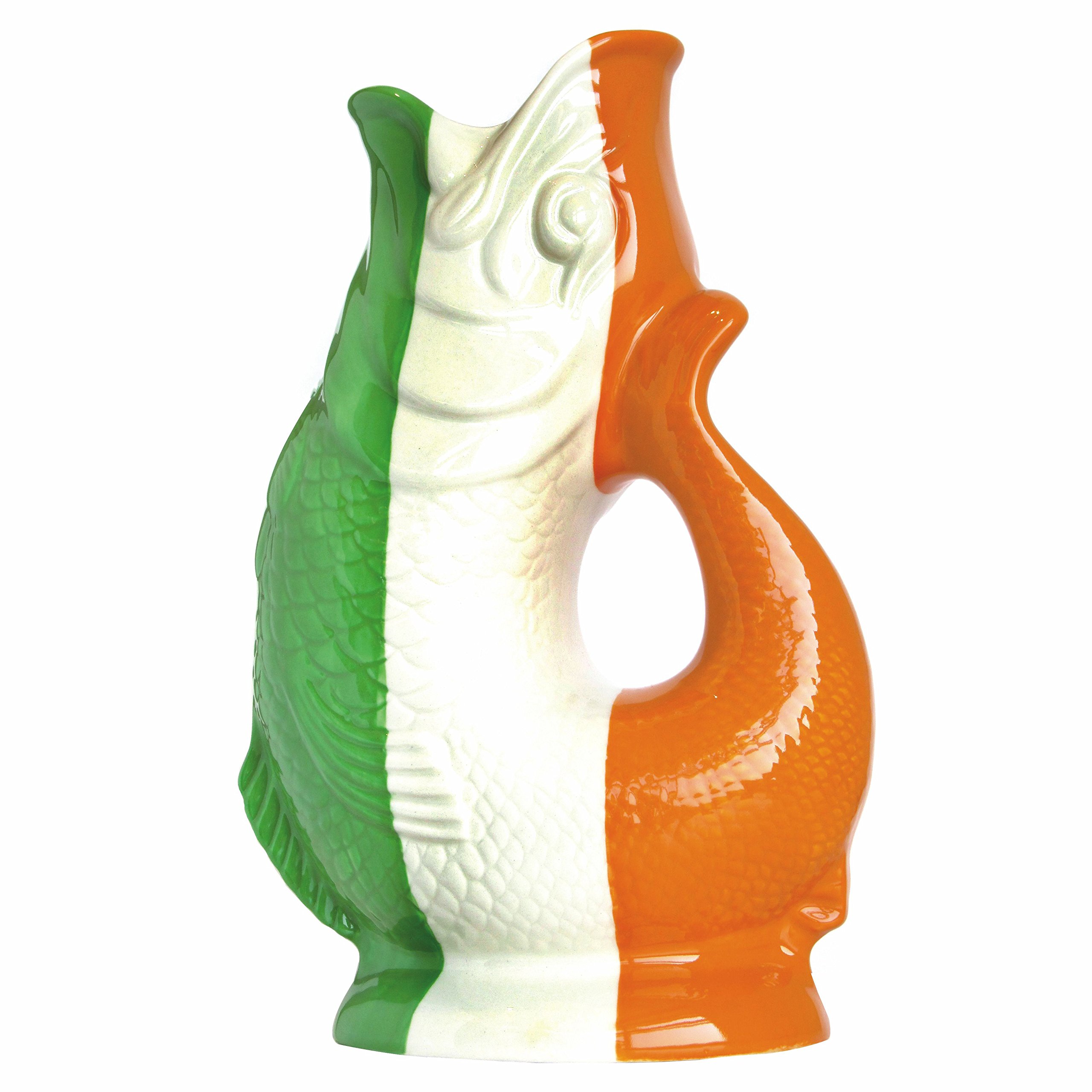 Gluggle Jag グラグル•ジャグ　ダートマス陶器花瓶 置物 DEVON Amazon.com: Gluggle Jug Irish Flag Extra Large, 10-Inch, 38 Fluid