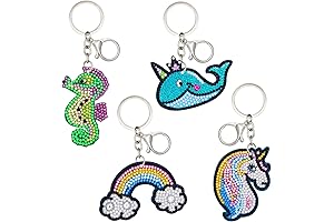 5D DIY Unicorn Keychain Diamond Painting Mosaic Craft for Purse and Bag