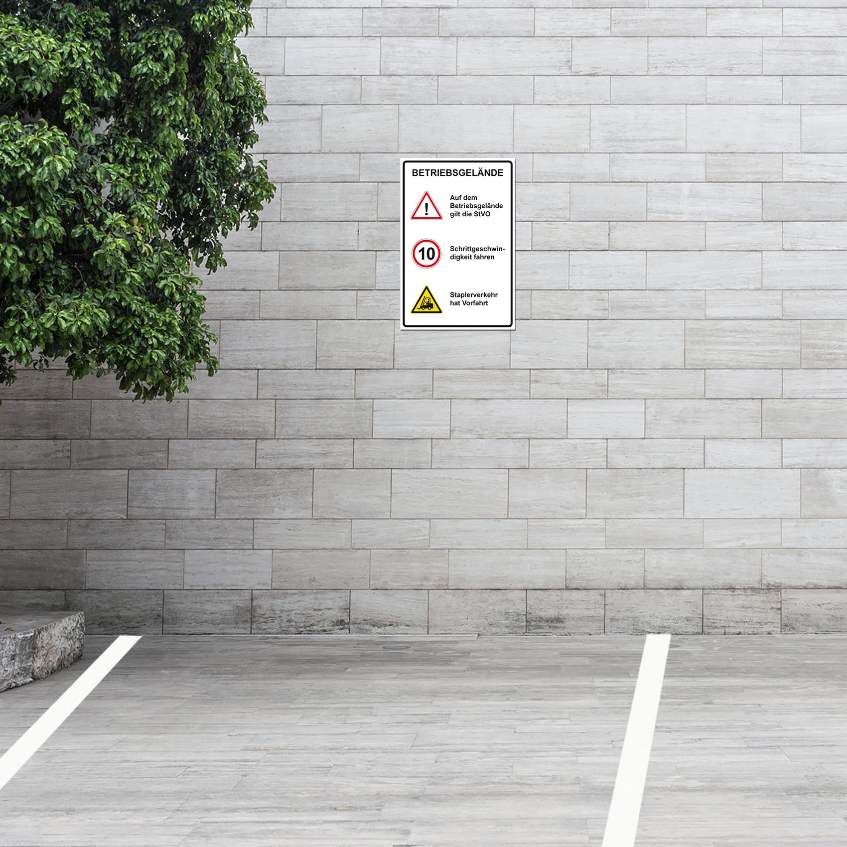 Finest Folia Betriebsgelände Sign 20 x 30 cm Aluminium Composite Panel Notes for Company Terrain Sign for Fence Gate Door Posts Weatherproof Robust Aluminium Warning Sign - Image 4