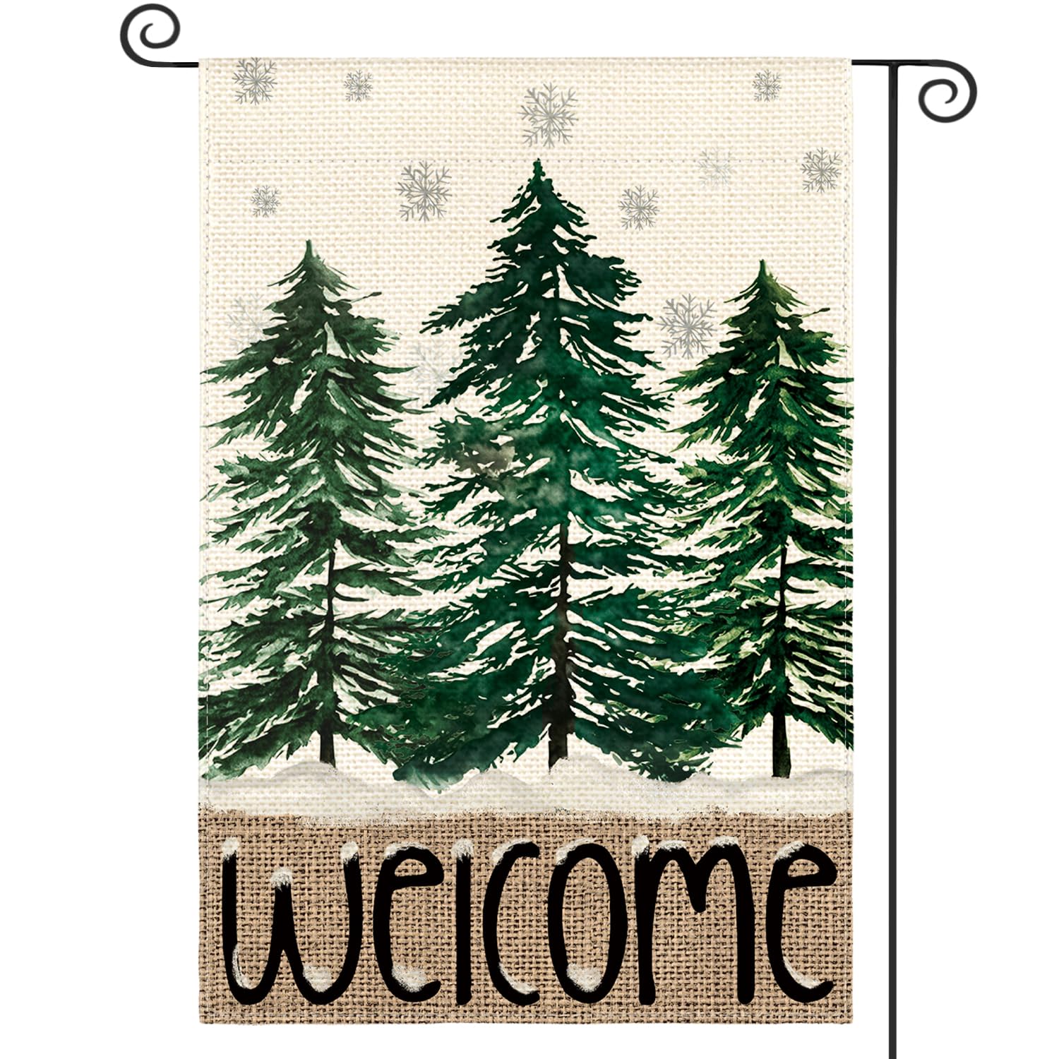Drapeau de jardin de Noël double face pour réussir facilement votre décoration de cour
