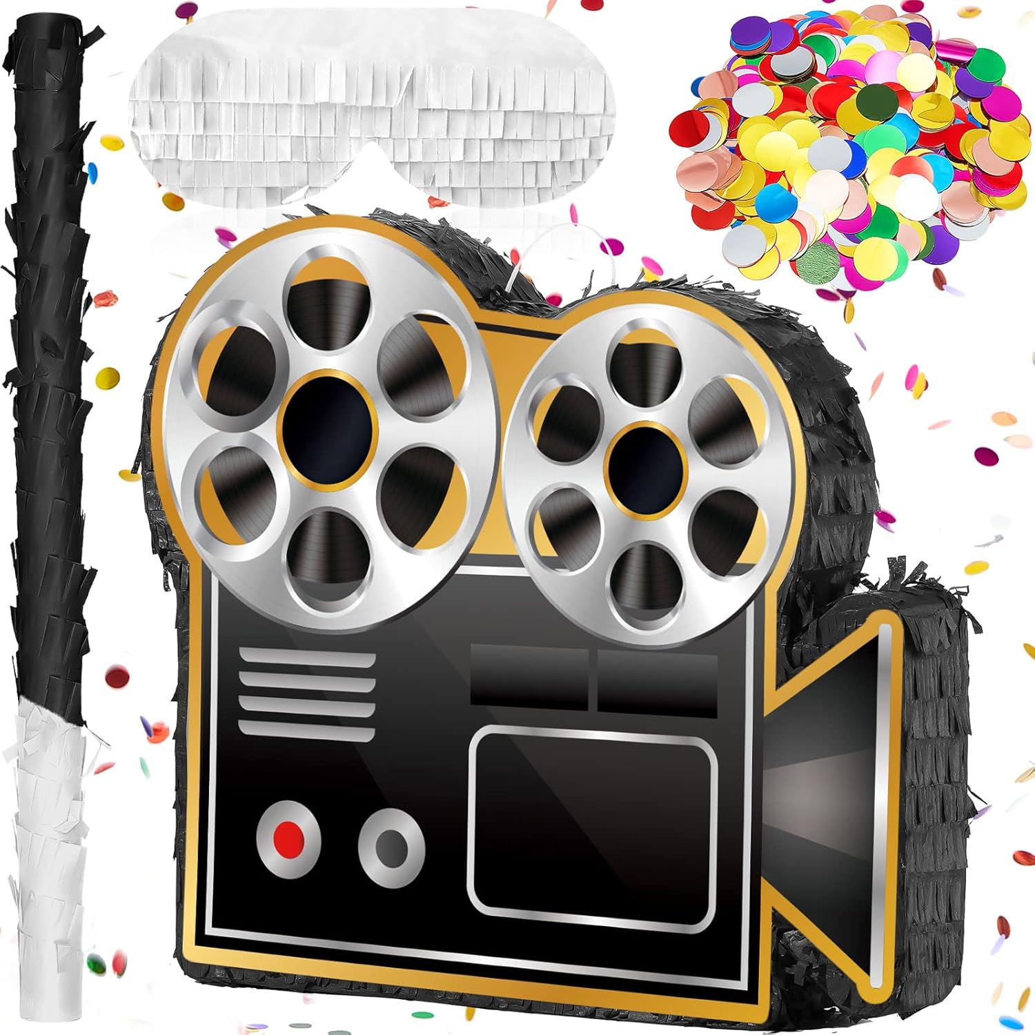 Movie Night Pinata Cinema Camera Pinata Bundle with a