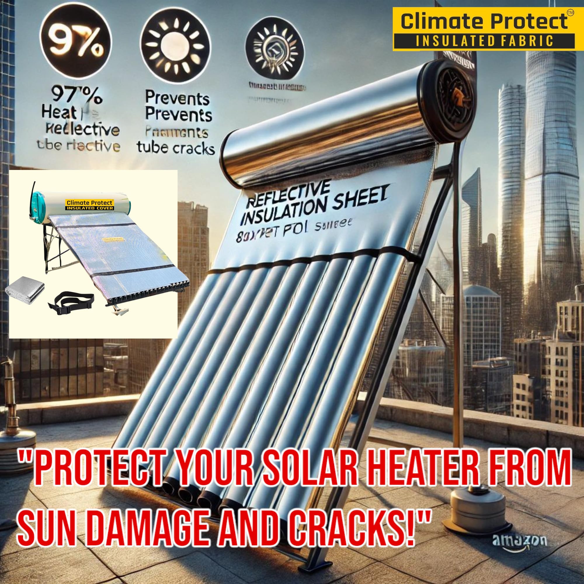 Solar Tube Protector - 97% Heat Shield -4
