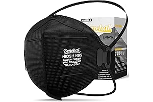 NIOSH Certified N95 Black Masks: 30 Pack Protective Masks for Maximum Safety
