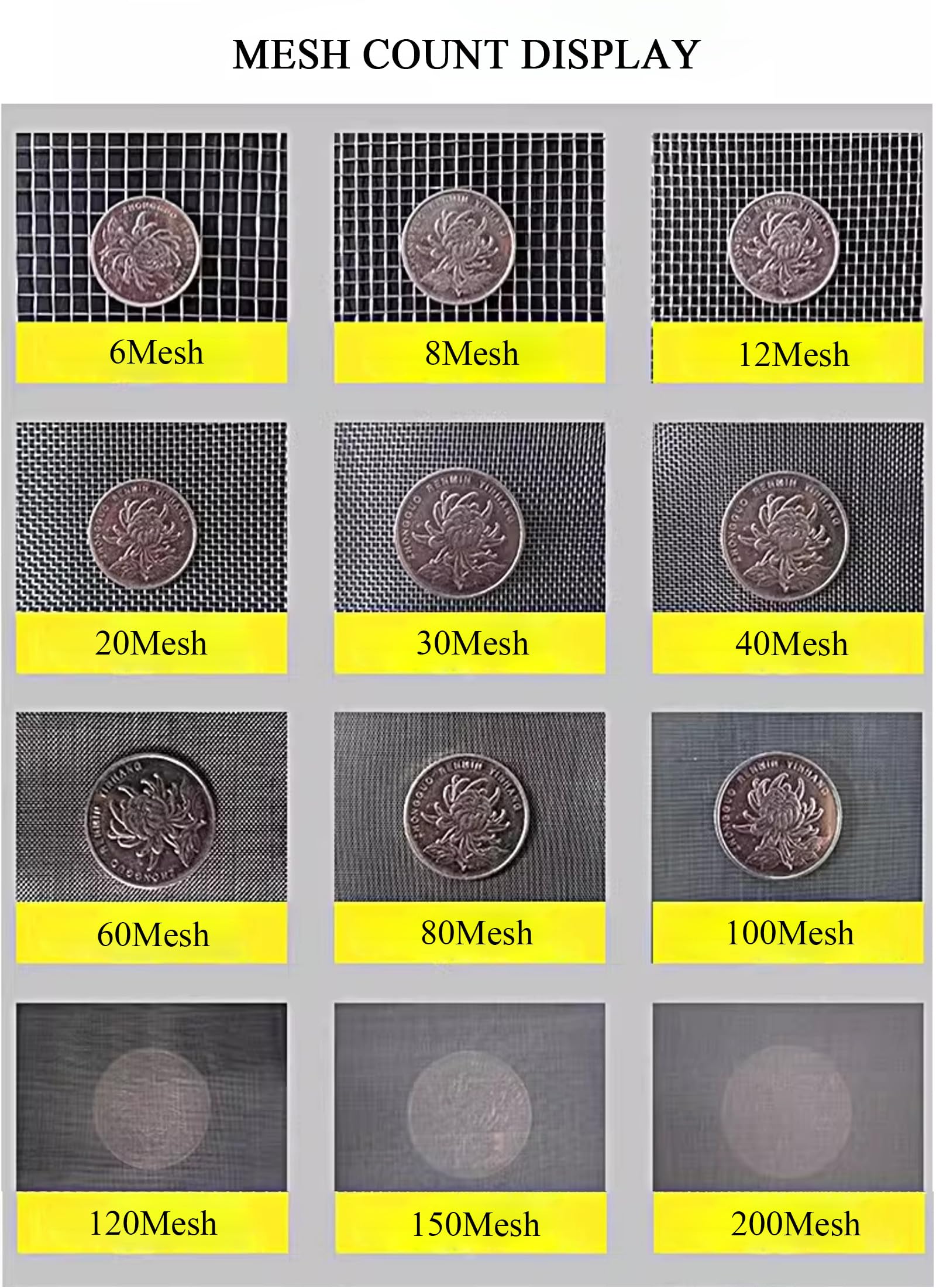 Set of 3, 6.7 inches (17 cm) Square Wire Mesh, 6.7 x 6.7 inches (17 x 17 cm), Stainless Steel Setomonohonpo