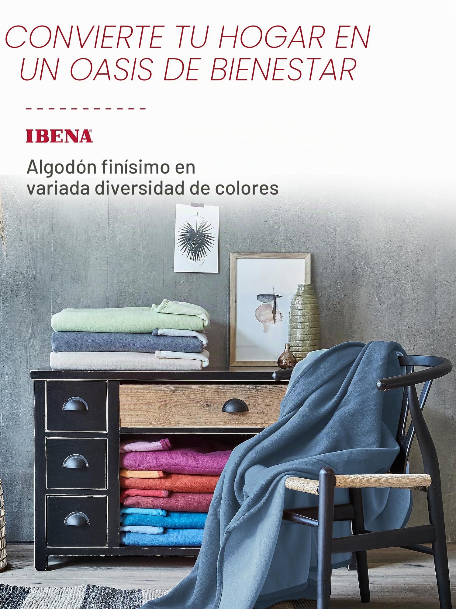 Ibena Stockholm Manta de lana bio 140x200 cm - 100% algodón, fabricada en Alemania, manta de algodón naranja Terra bicolor