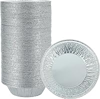 Vista 9 de Paquete de 50 moldes para tartas de 5 pulgadas, mini latas para tartas de papel de aluminio desechables resistentes, moldes para hornear mini
